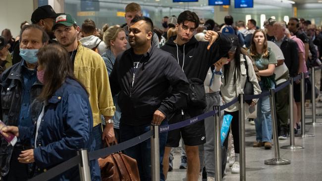 The UK is changing airport security rules to cut wait times. Picture: Getty Images
