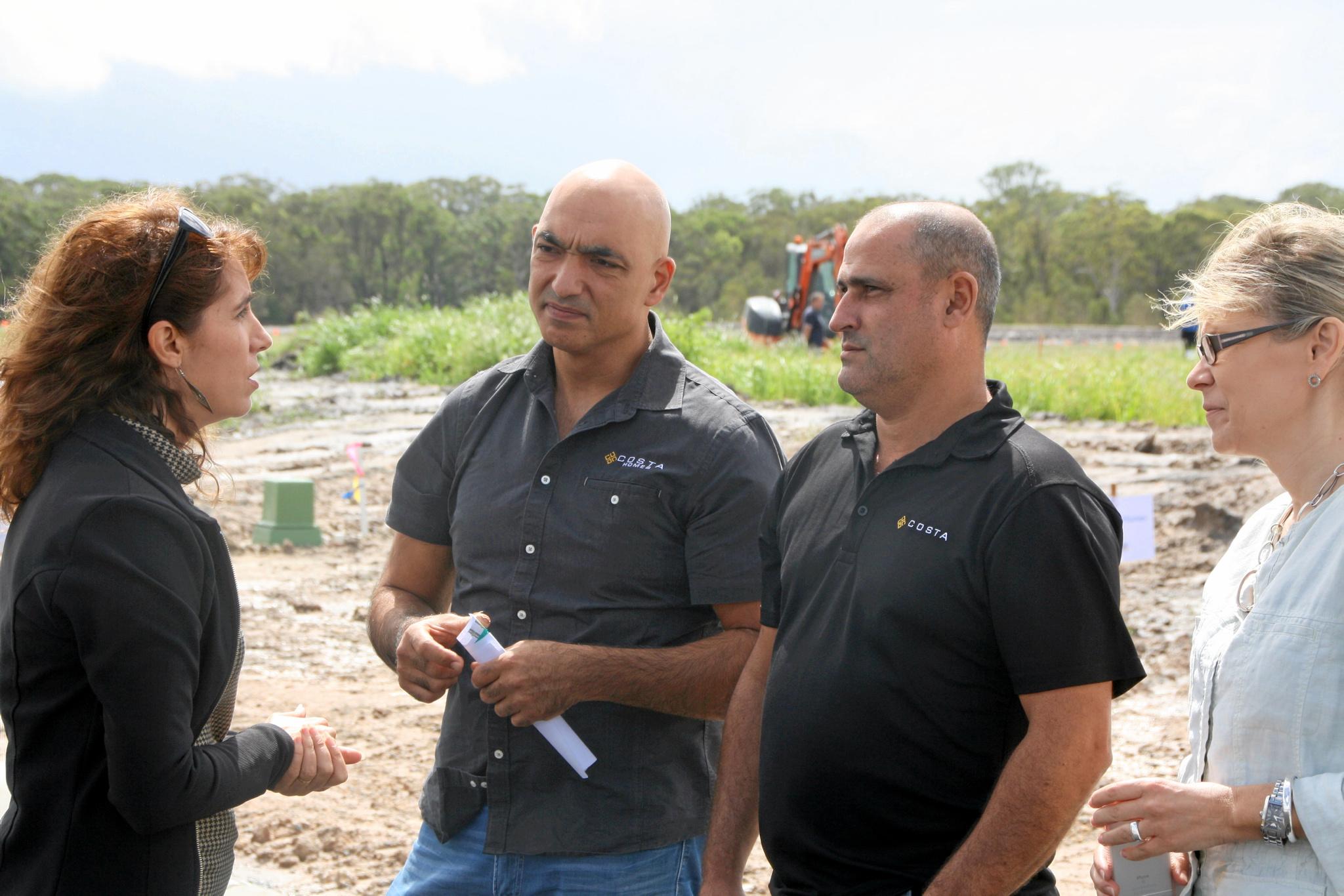 Builders get their first look at their blocks of land in the new Harmony Display World at Palmview. Picture: Erle Levey