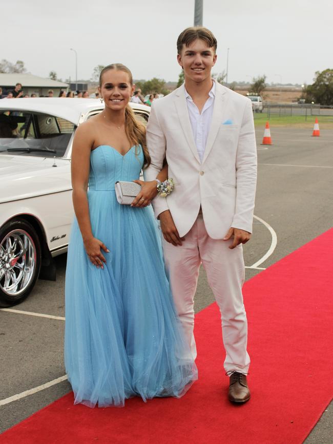 Stephanie Ditchfield and partner Isak Hose at the 2023 Kepnock State High School formal.