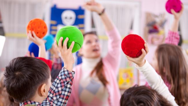 Children at a childcare centre having fun.