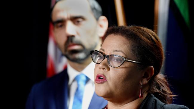 Adam Goodes and Tanya Hosch. Picture: Mark Brake