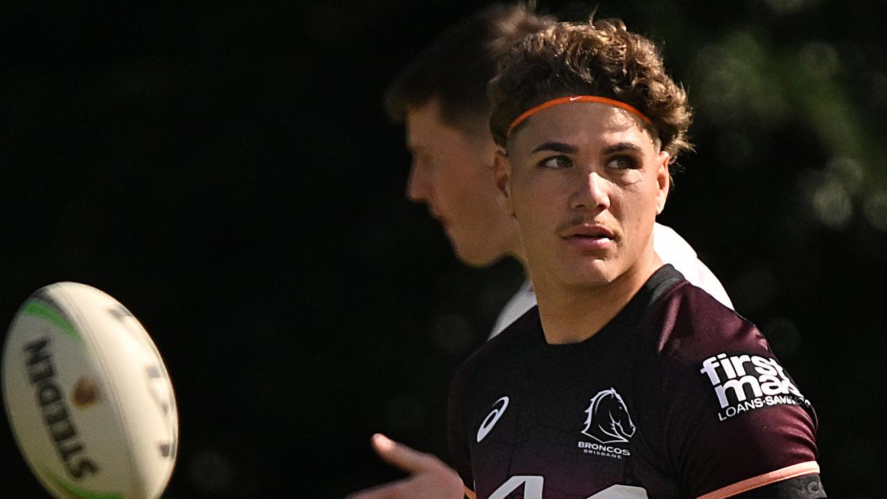 21/5/2024: Reece Walsh during Broncos training at Red Hill, Brisbane . pic: Lyndon Mechielsen/Courier Mail