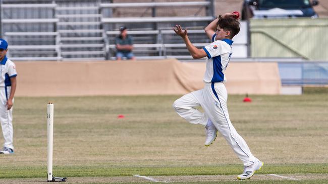 A Strollers bowler prepares to deliver during his team’s Level 2A match against Northsiders at Keith Sternberg Oval. Picture: Gary Reid