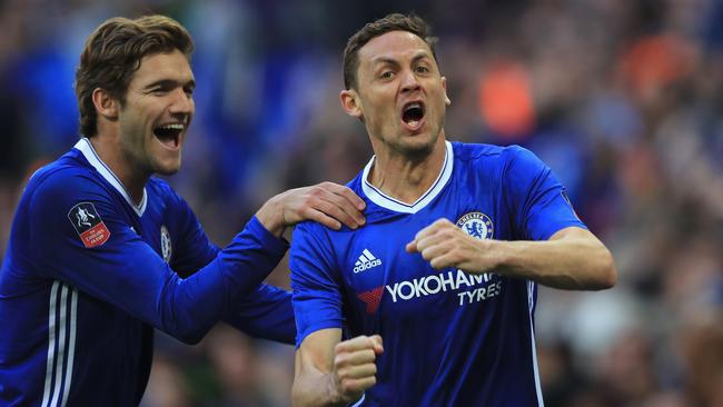 Nemanja Matic of Chelsea celebrates scoring.