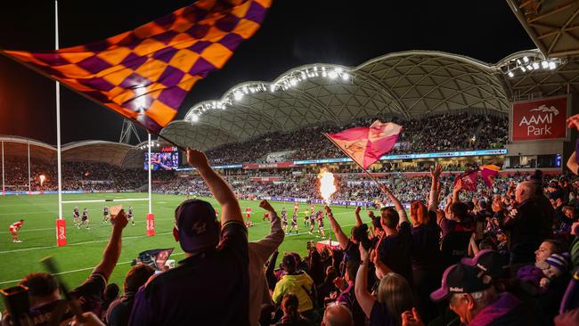 Melbourne Storm has achieved a record average crowd of more than 20,000 people at AAMI Park in 2024. Picture: Corey Scicluna