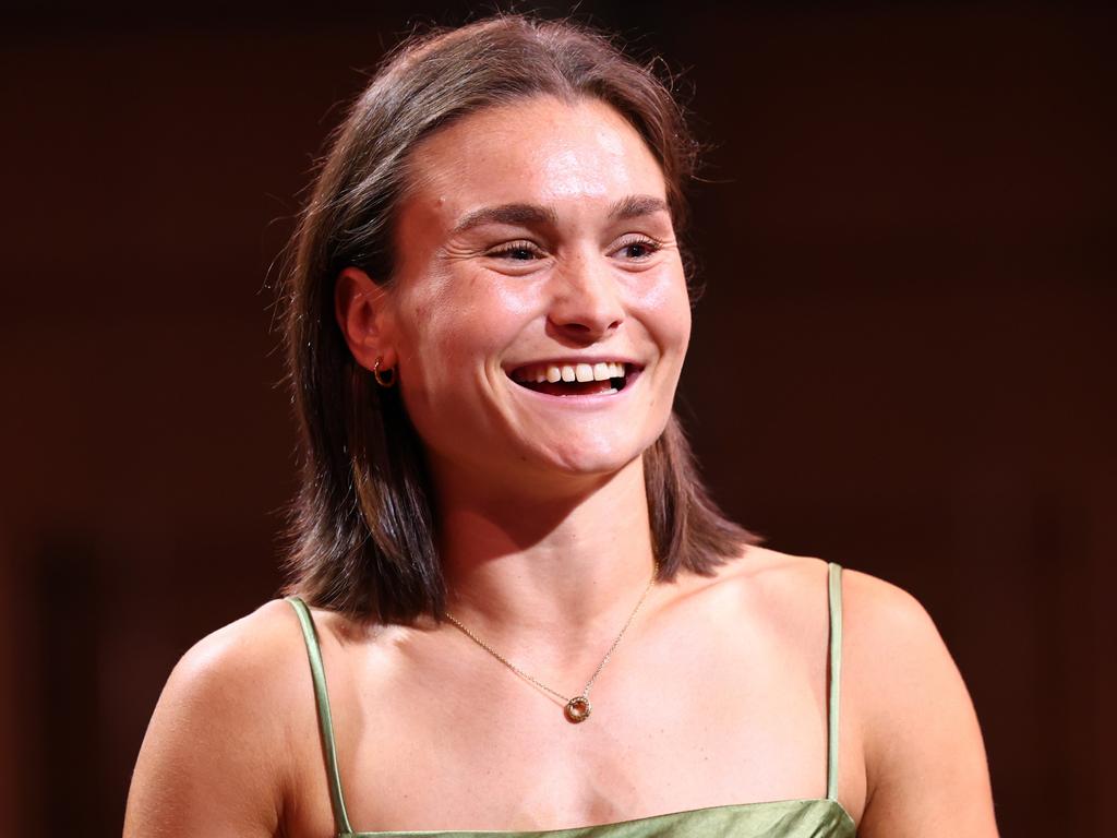 Ash Riddell made it through traffic to the W Awards. Picture: Josh Chadwick/AFL Photos