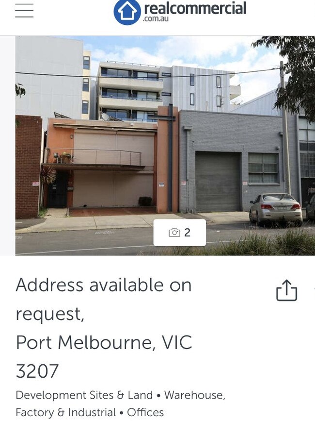 The listing for 217 Rouse Street, Port Melbourne. Picture: Supplied