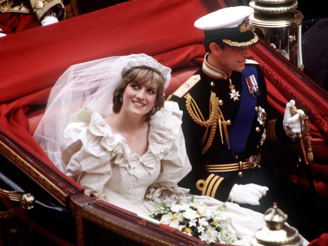 Diana’s dress is one of the most iconic bridal gowns in history. Picture: Getty Images