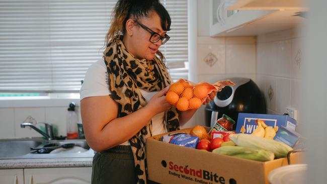 Melbourne single mother of three Latisha is supported by SecondBite. Picture: supplied