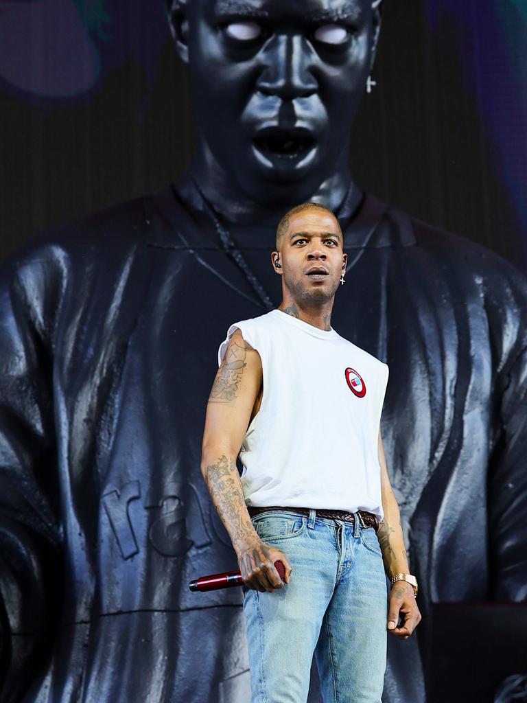 Cudi on stage before disaster struck. Picture: Getty