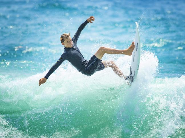 Aspiring pro surfer 17-year-old Zane Assink kicked off his Boxing Day with a smoothie and a 5am personal training session.