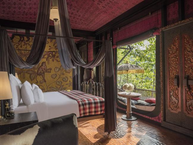 Four-poster beds and extravagant (and cheeky) decorations are part of the luxury experience.