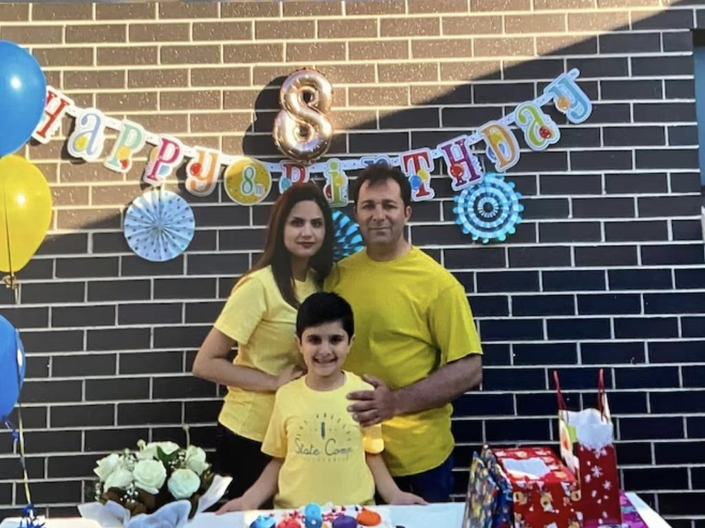 Hasti Masoumi with her husband Payam and their 10-year-old son Mahan