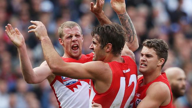 But Swan Josh Kennedy was having a day out. He single-handedly dragged his team back into the contest, amassing more than 20 disposals and booting two first-half goals to give his team the lead at the main break. Picture. Phil Hillyard