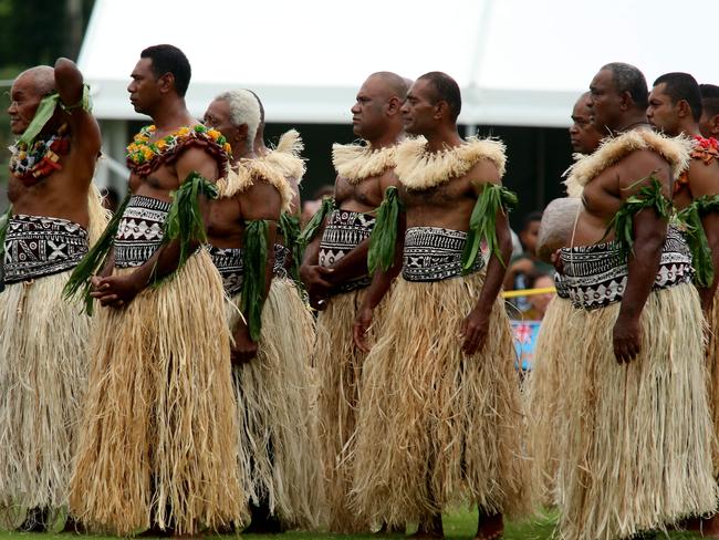 The Duke and Duchess of Sussex received a traditional welcome. Picture: Nathan Edwards.