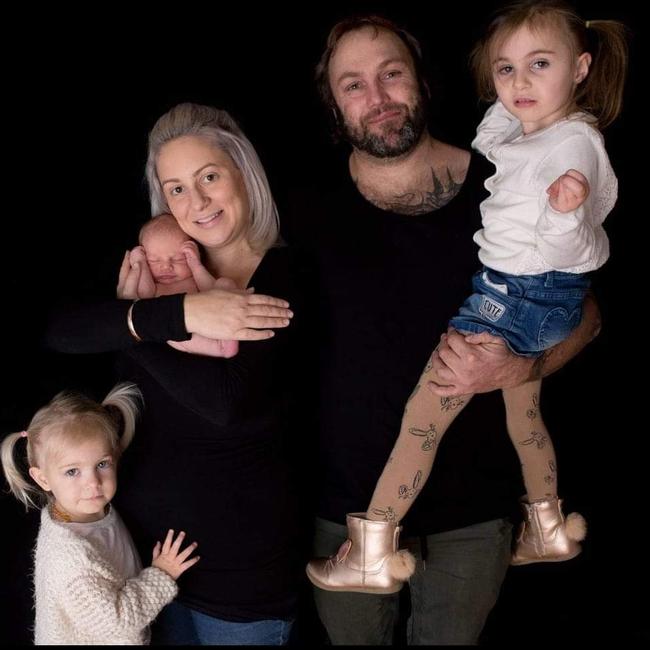 Gypsy, far right, with sister Ishana, mother Tahli Prohasky, brother Boston, and father Lee Lawrence. Picture: Supplied