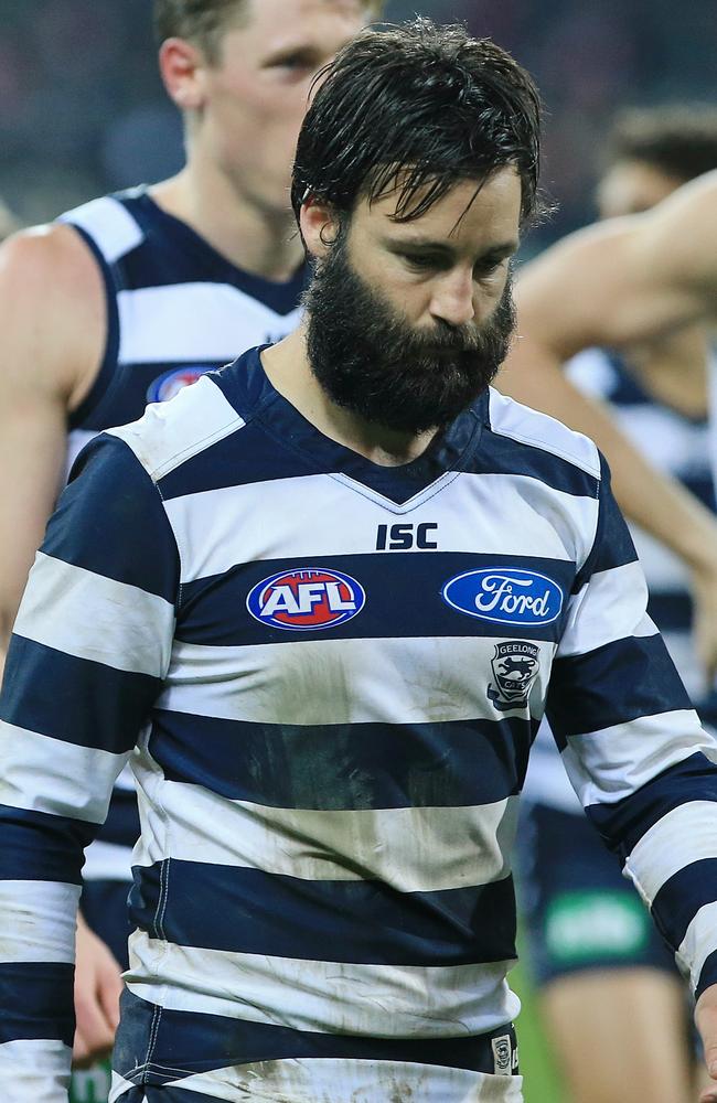 Two losses in a row for the Cats make for a sad-looking Jimmy and his beard. Picture:Wayne Ludbey