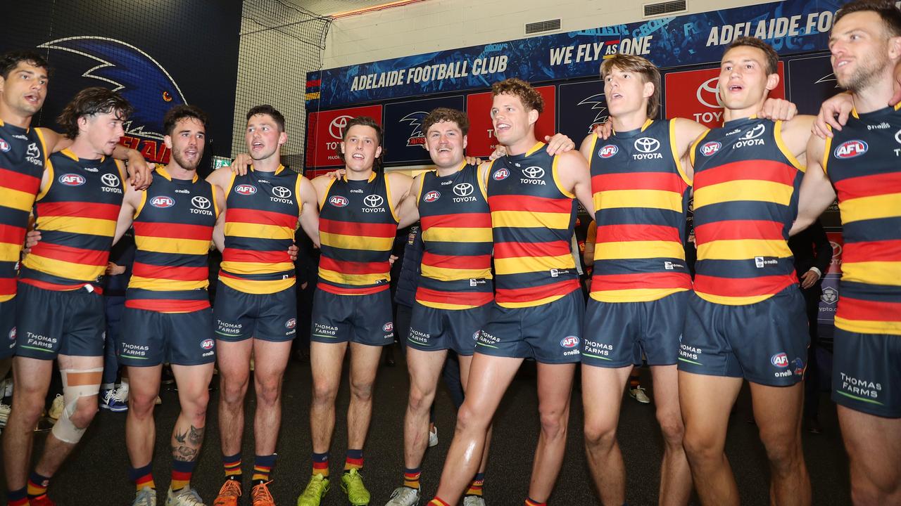 Adelaide enjoys a win over North Melbourne this year.