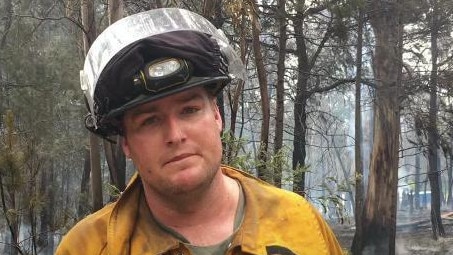 Simon John Deegan when he was a volunteer firefighter with the Triabunna Fire Brigade. Picture: The Mercury.