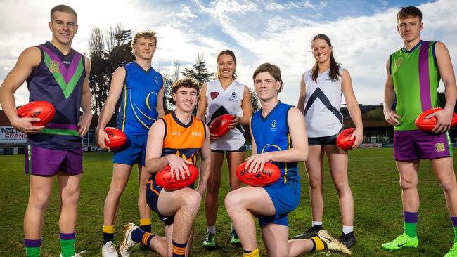 Teams are ready for the kick off of the Herald Sun Shield. Picture: Mark Stewart