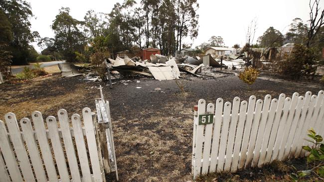 Destruction in Mallacoota. Picture: David Caird