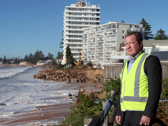 Council chief executive officer Mark Ferguson surveys the damage. Picture: Hollie Adams.