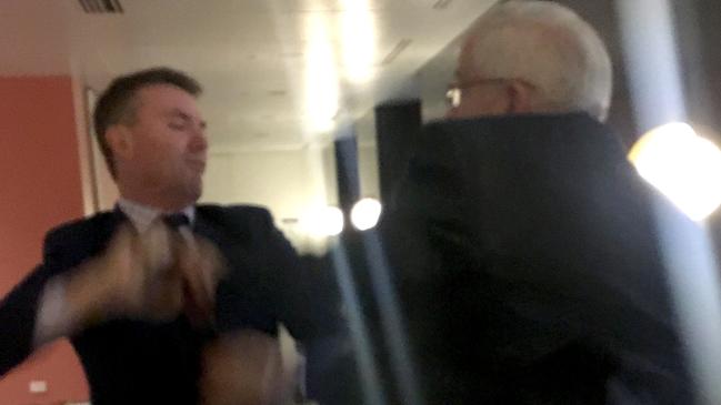 James Ashby and Senator Brian Burston nearly came to blows last year.