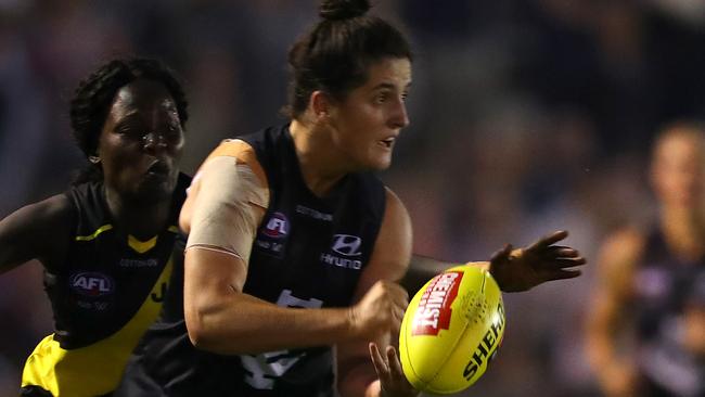 Meet the AFLW’s first Rising Star nominee for 2020, Lucy McEvoy. Picture: Getty Images