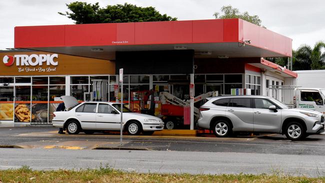 The service station in Palmerston Street, Pimlico, distributes fuel supplied by Ampol. Picture: Evan Morgan