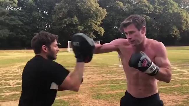 Chris Hemsworth's impressive workout video