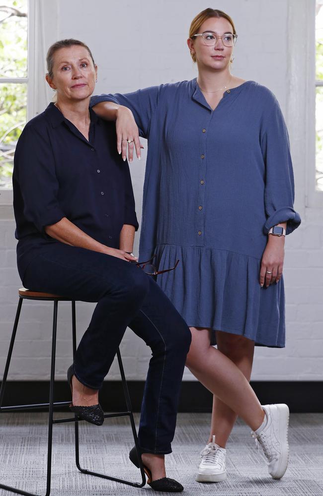 Mother and daughter school teachers Julie Ross and Ruby Blake are feeling the workload impact outside of the classroom. Picture: Sam Ruttyn