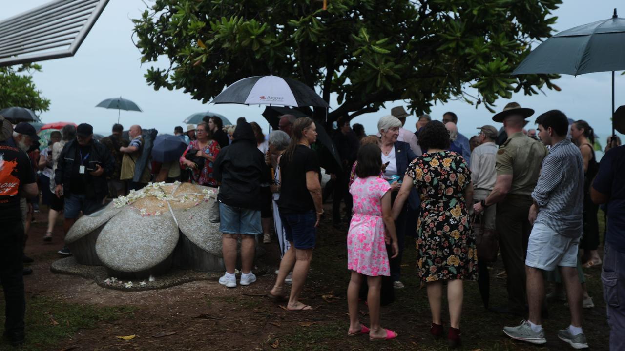 The crowd mingled for more than an hour after the design’s unveiling. Picture: Harry Brill.