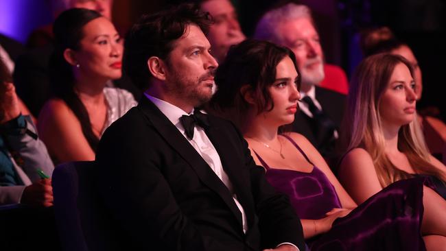 The Connick family watching the AACTA Awards on Saturday night. Picture: Brendon Thorne/Getty Images for AFI