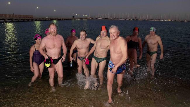 ICEBERGERS (L-R): Jenny Vran, Ian Scholes, Michael Lombard, Romney Jones, Peter Grose, Bill Remfry, Les Finnis, Kirsty Webb and Terry Fox. Picture: Naomi Jellicoe