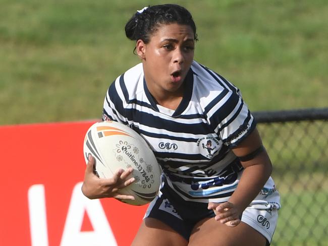 Latoniya Norris was among five Territorians to trial for the Indigenous All Stars team. Picture: Katrina Bridgeford