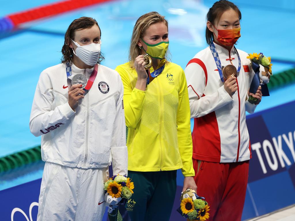 Ledecky isn’t used to wearing silver.
