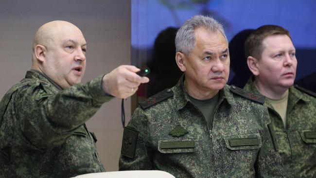 General Sergei Surovikin (L), with Russian Defence Minister Sergei Shoigu. Picture; AFP.