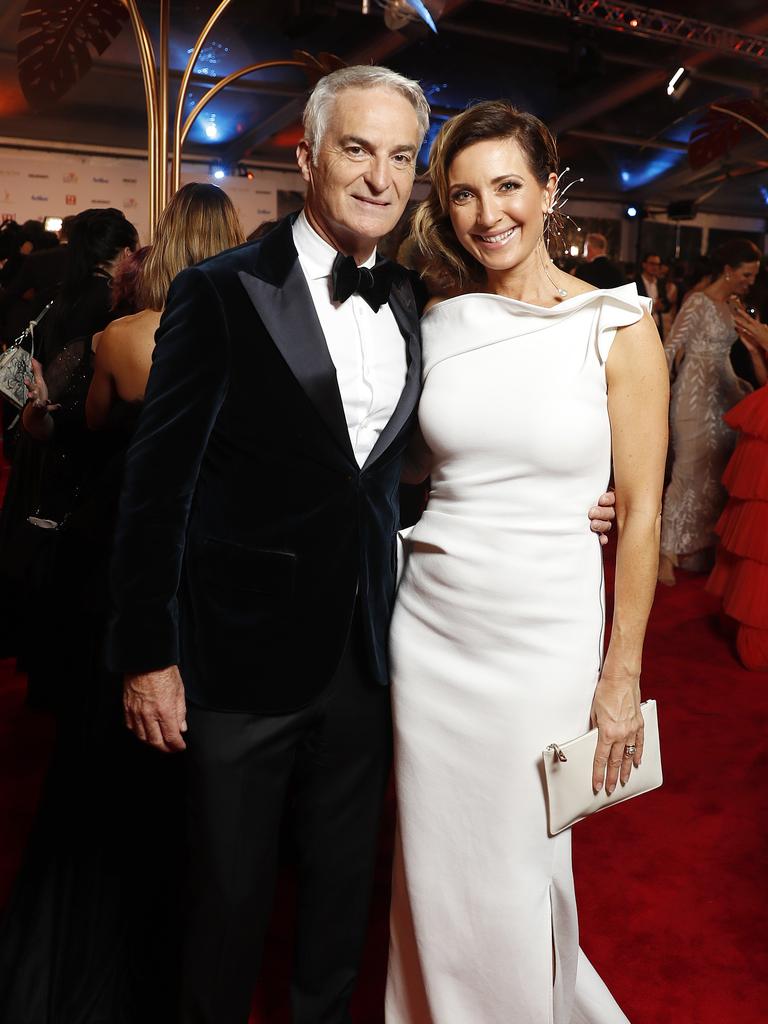 Andrew Lofthouse and Melissa Downes pictured on the red carpet at The Star Casino for the 61st Tv Week Logie Awards, Gold Coast, 30th of June 2019. Photo: AAP Image/Josh Woning