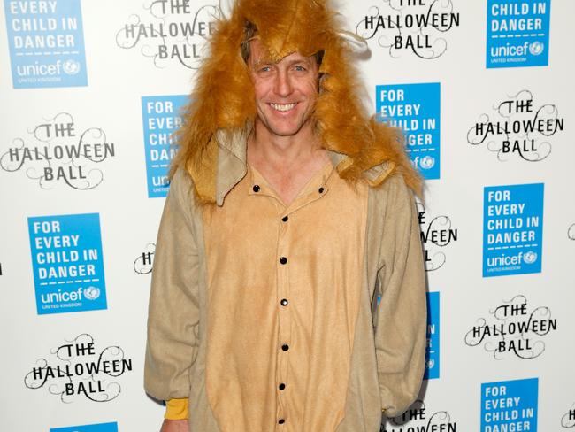 Hugh Grant looks kind of comfy at the UNICEF Halloween Ball at One Mayfair in London.