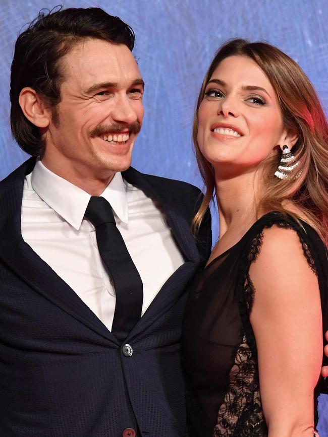 James Franco and Ashley Greene arrive on the red carpet for ‘’In Dubious Battle’’ at the Venice Film Festival on September 3, 2016. Picture: AP