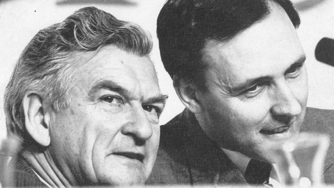 Bob Hawke and Paul Keating in July 1986.