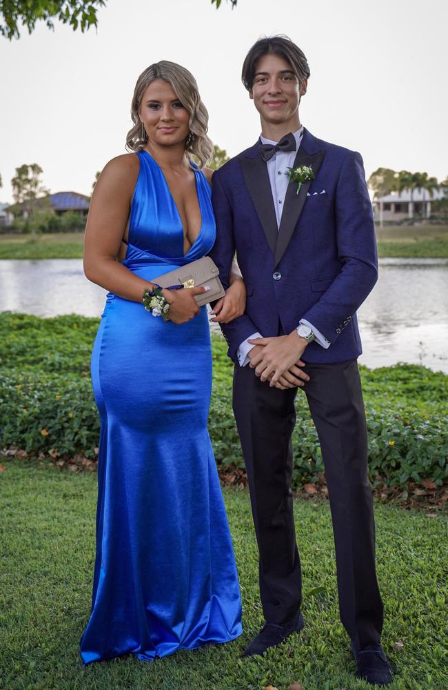 Leila Dunne and Ethan Laval at the Mackay North State High School formal at Windmill Function Centre, November 19, 2021. Picture: Heidi Petith