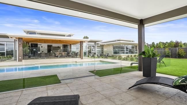 The pool is a centrepiece of the backyard.