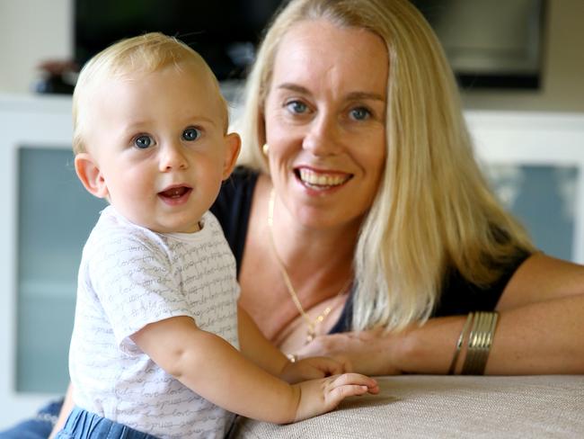 Henry, aged one, with mum Karen.