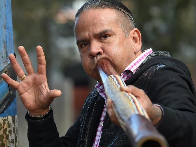 Stan Dryden from the aboriginal community.  Melbourne celebrates its 182nd birthday with flag raising ceremony at Enterprize park.  Picture: Nicole Garmston