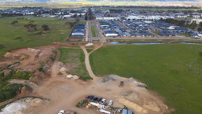 Newton Boulevard’s extension under construction at Munno Para. Picture: Supplied
