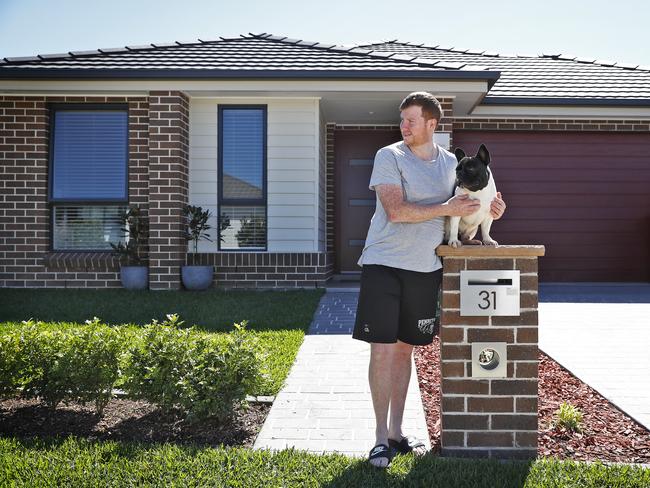 Rhys Callaghan’s home, along with 840 others, has a notation on it from Penrith Council warning of subsidence issues in the area. Picture: Sam Ruttyn