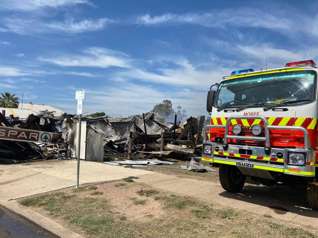 What’s left of the Muningdi shops. Picture: NSW Rural Fire Service