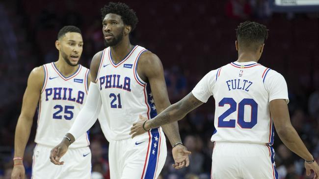 Ben Simmons, Joel Embiid and Markelle Fultz.