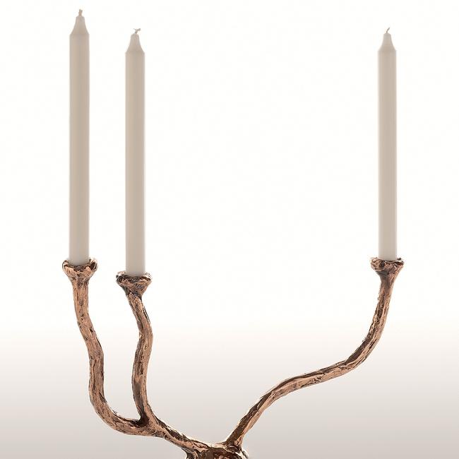 Bronze candlesticks by Osanna Visconti.